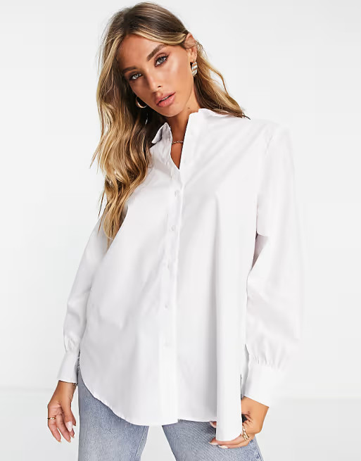 Vero Moda oversized shirt in white | ASOS | ASOS (Global)
