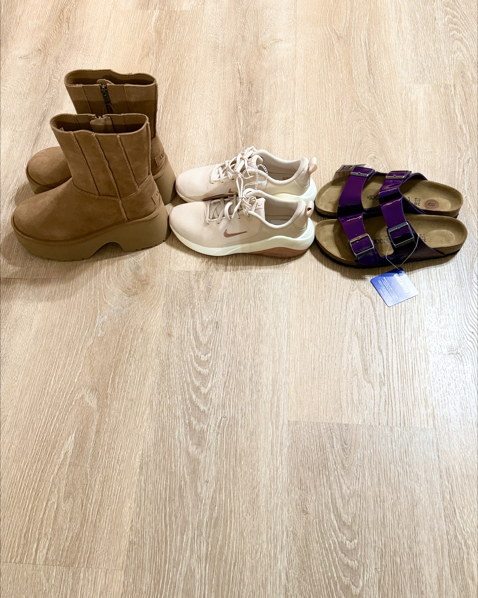 Happy Saturday!☺️ Thank you so much for all the birthday wishes for my son!!!❤️🥰🎉🥳 
Are you looking for spring shoes?🤔 I went to @rossdressforless to see what shoes they had for spring!😄 It’s been nice weather in the 80’s here, but it’s in the 60’s this week! These Ugg boots were a great deal and couldn’t pass them up!!🤩 My oldest daughter saw what I got and wants a pair, so I’ll be checking for them at another Ross!😁 These Nike sneakers are super comfortable and come in more colors!!😍 The Birkenstocks are a fun patent purple color and I usually wear only the suede leather soft footbed with 2 adjustable straps, but these felt very comfortable and looked cute!!💜😬 I found these for you and sales for you!☺️


#rossfinds #rosshaul #birkenstocks #UGG #nikesneakers 
Shoe sale, Nike sale, spring shoes, summer shoes, sandals, sneakers, Ugg boots, shoe deals, shopping haul

#LTKTravel #LTKFestival #LTKSaleAlert