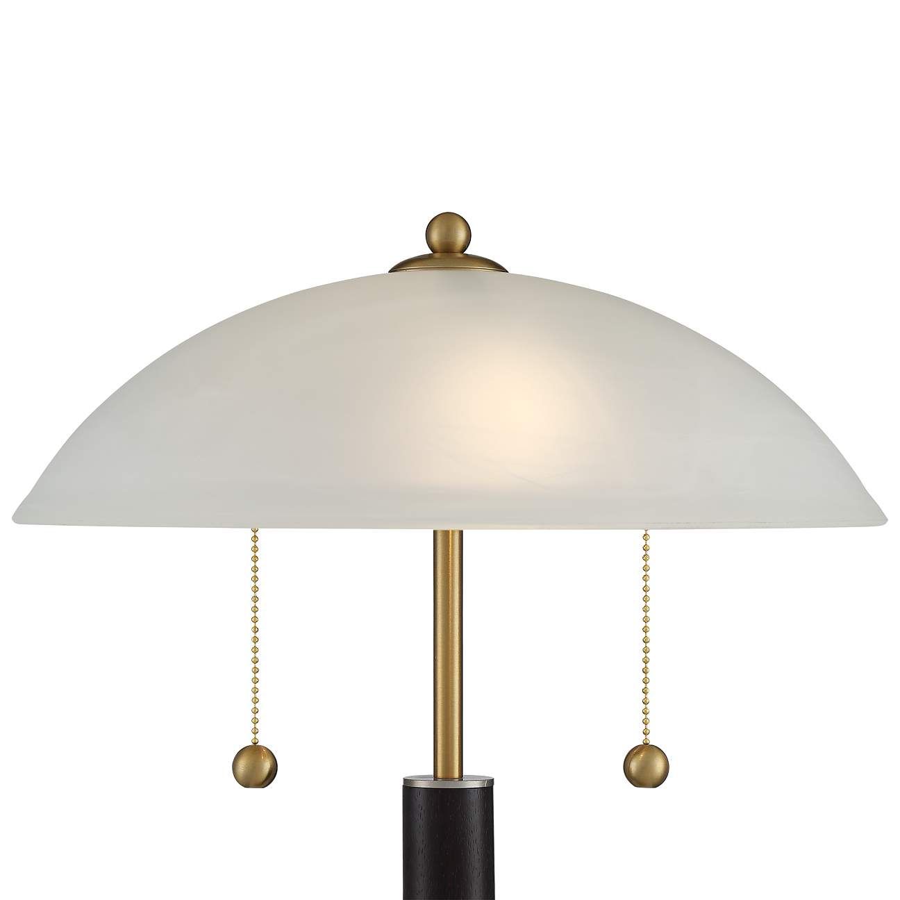 Orbital 19 1/2" High Wood and Warm Gold Pull Chain Desk Lamp | Lamps Plus