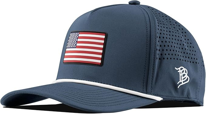 Branded Bills Old Glory PVC Curved 5 Panel Rope Hat for Men | Baseball Cap | Amazon (US)