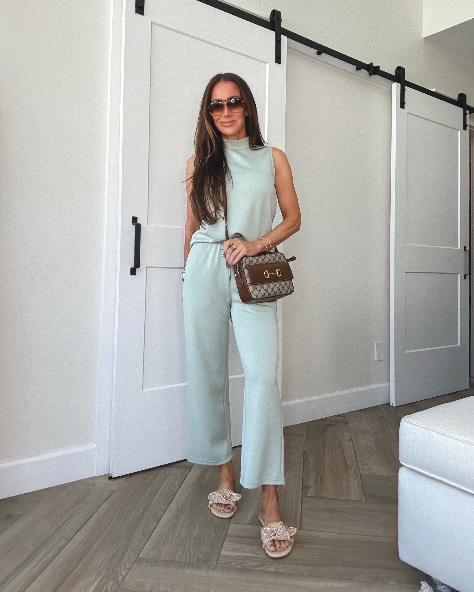 Elevated summer casual two piece Amazon set, runs tts, sz small 
Comes in lots of colors, perfect for everyday and travel 
Sandals tts
Ray ban sunglasses
Must worn Gucci crossbody bag 
Travel outfit ideas, summer style outfits 
Amazon fashion, affordable casual look for less outfits, liveloveblank 
#LTKStyleTip


#LTKU #LTKootd #LTKOver40