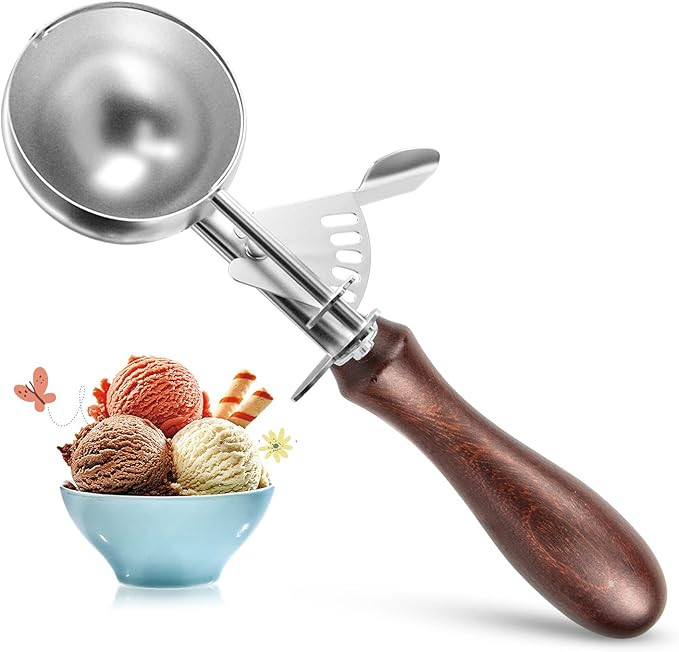 Ice Cream Scoop, Cookie Scoop,Hafan Food Grade 304 Stainless Steel Icecream Scoops with Trigger a... | Amazon (US)