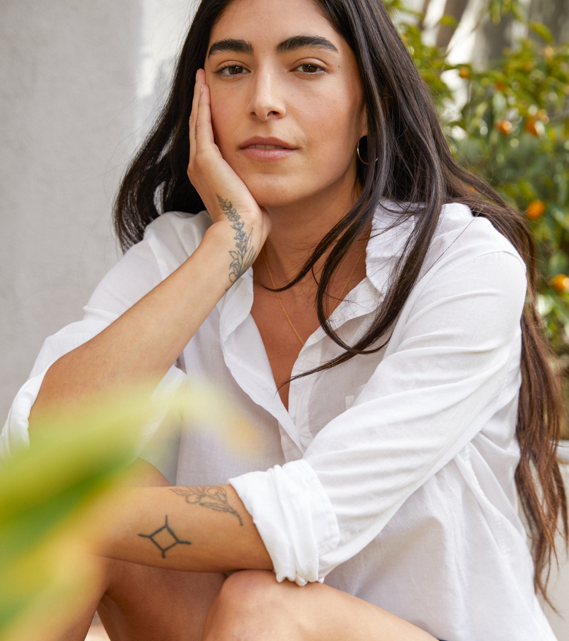 The Hero Button-Up Shirt White, Tissue Cotton | Grayson