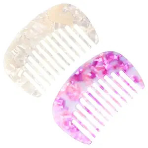 Mabor 2 Pcs Travel Comb - Mini Wide Tooth Detangling Comb for Women & Men, Small Pocket Combs for... | Amazon (US)