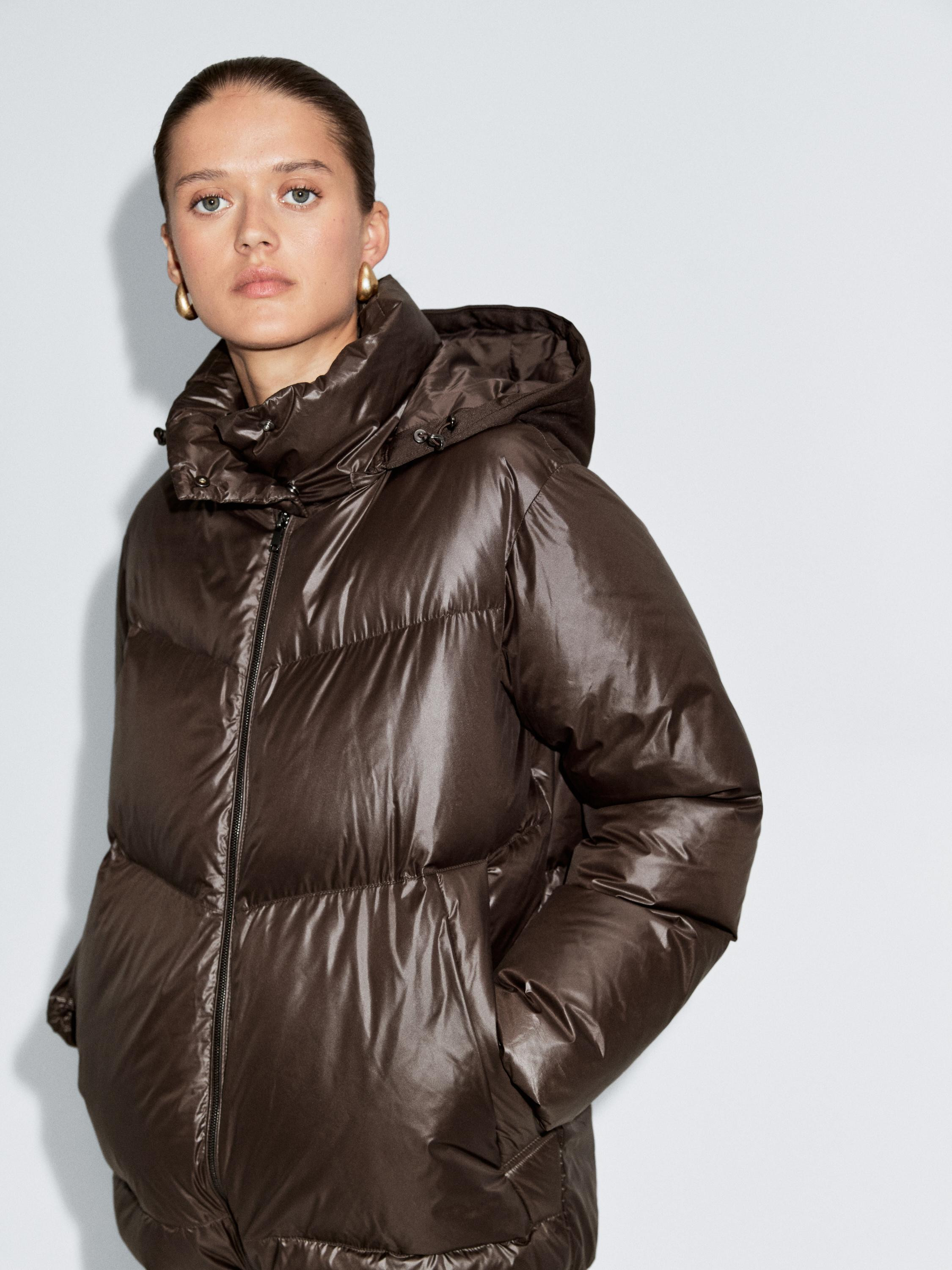 Wasserabweisende Steppjacke mit abnehmbarer Kapuze | Massimo Dutti DE