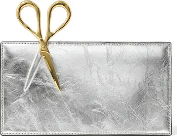 The Petite Scissor Leather Clutch | Nordstrom