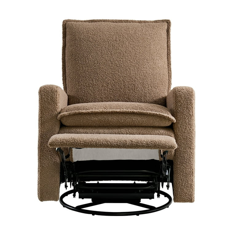 Soho Baby Coventry Upholstered Glider Recliner Rocking Chair 360° Swivel for Nursery and Living ... | Walmart (US)