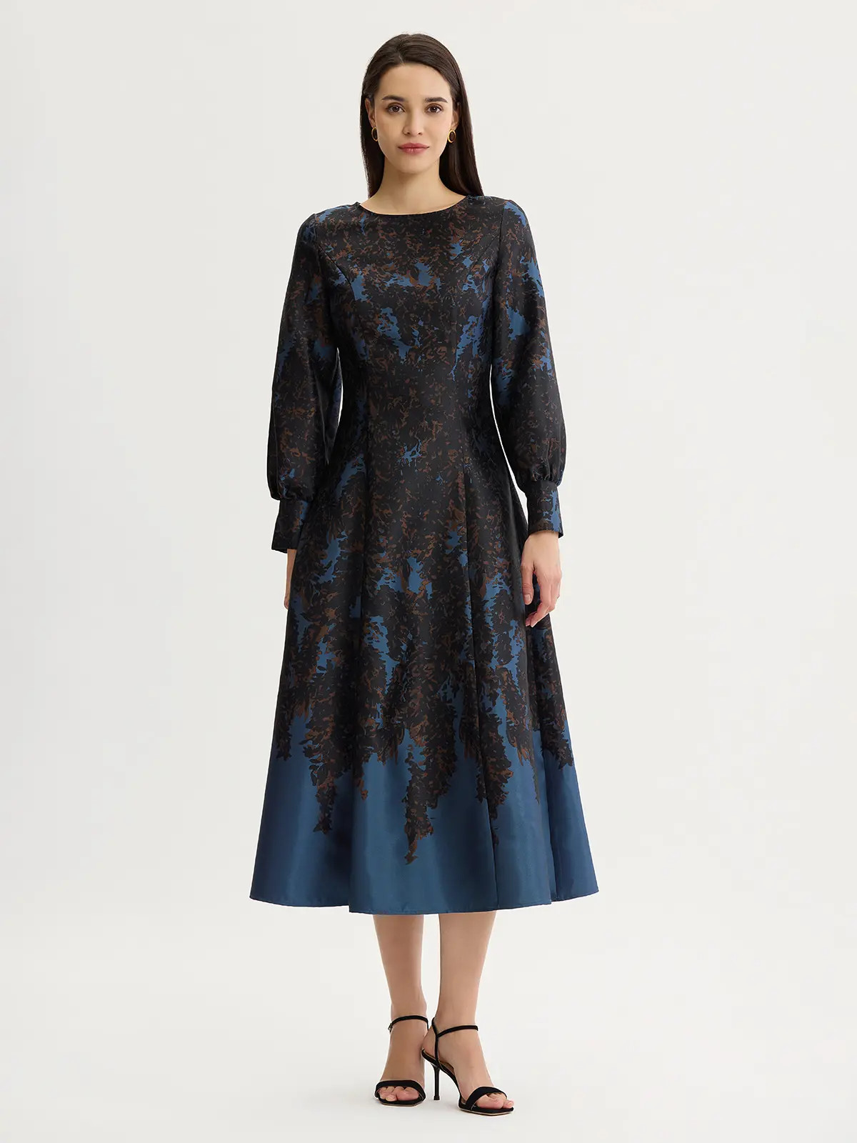 Misook A-Line Bloomscape Jaquard Woven Maxi Dress (Women) | Nordstrom | Nordstrom