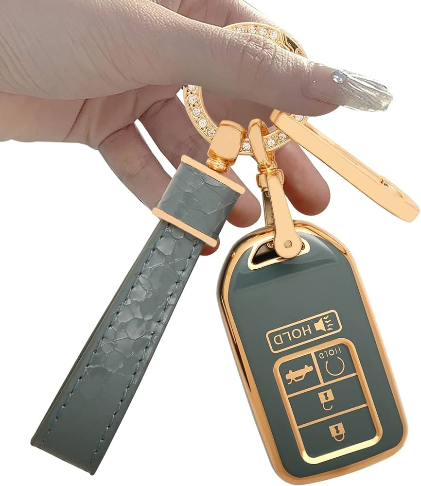 Key fob Cover ，Two different materials keychain Accessories，5 colors TPU key Cover .for Honda... | Amazon (US)