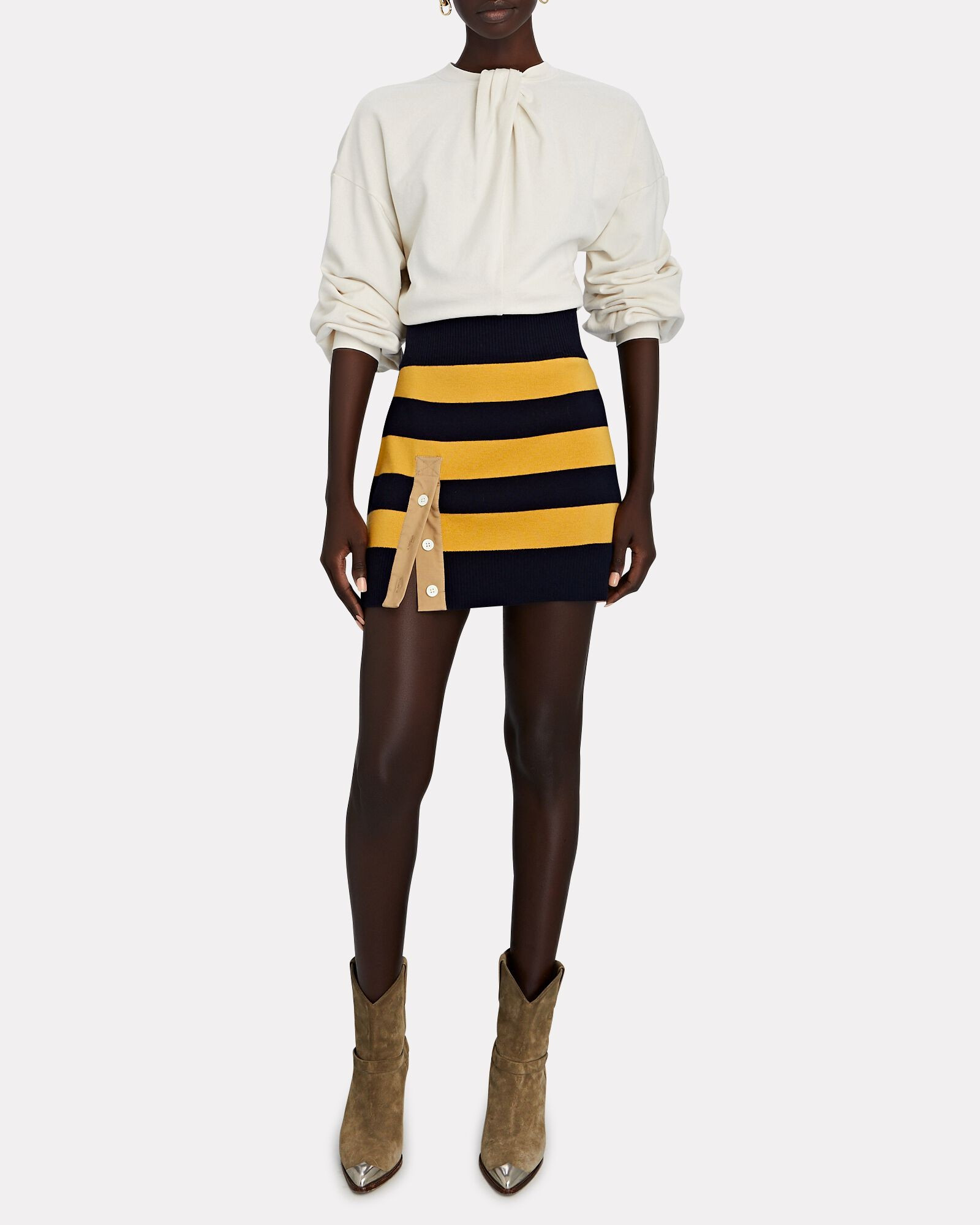 Twist Front Cotton Sweatshirt | INTERMIX