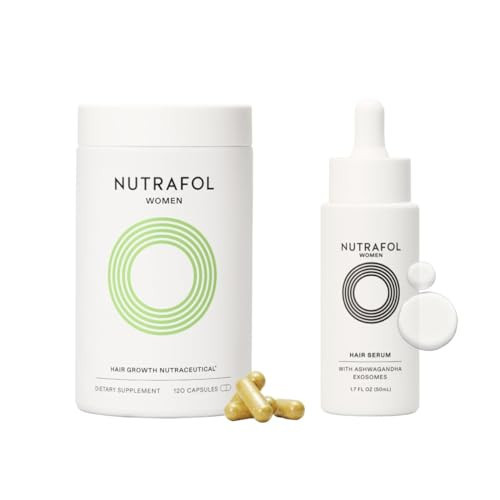 Nutrafol Women's Hair Growth Supplements and Hair Serum, Ages 18-44, Clinically Tested for Visible Thickness and Strength - 1 Month Supply, 1.7 Fl Oz Bottle | Amazon (US)