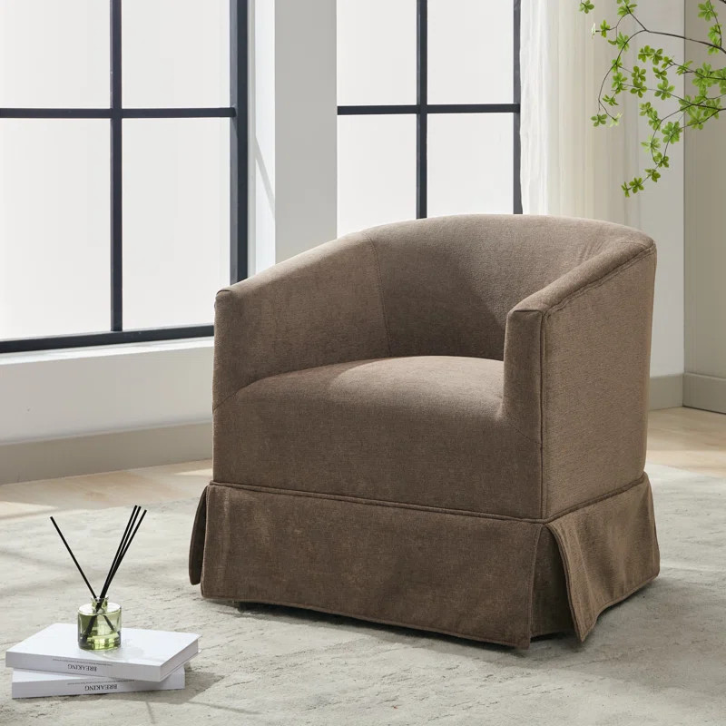 Latitude Run® Upholstered Swivel Barrel Chair | Wayfair | Wayfair North America