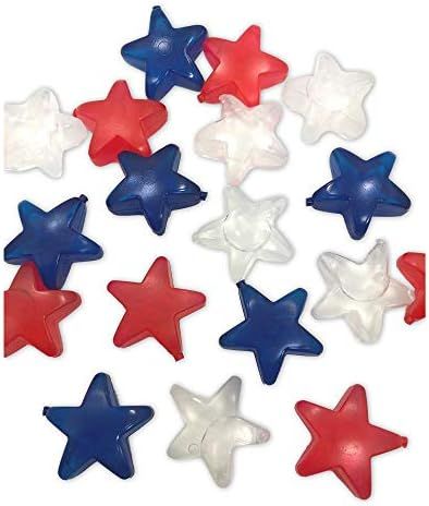 Reusable Ice Cubes - Red White and Blue Stars - Patriotic Colored Ice Cubes for Cocktails Beer Wi... | Amazon (US)