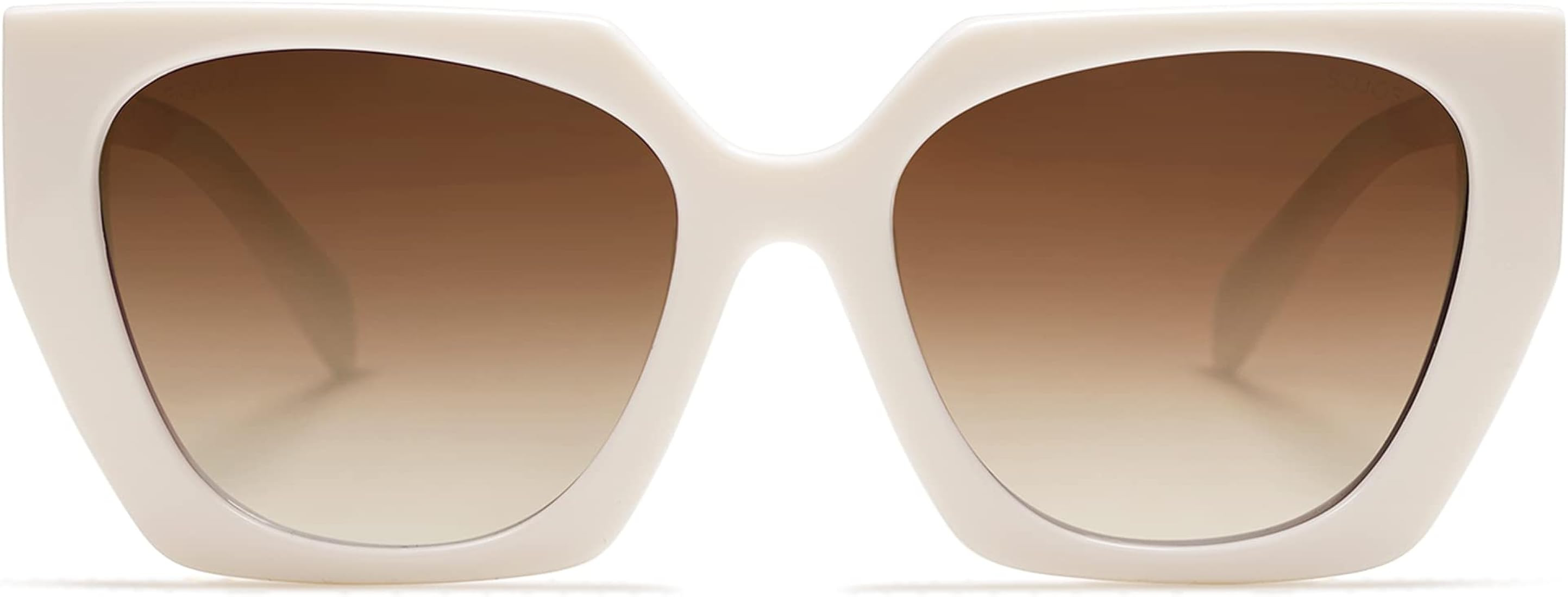 SOJOS Retro Cateye Polarized Oversized Sunglasses Womens Vintage Square Designer Sunnies SJ2205 | Amazon (US)