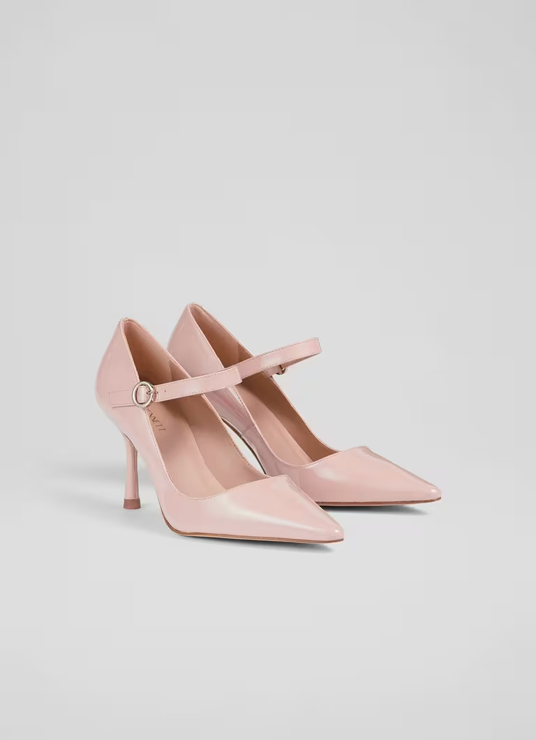 Camille Blush Pink Patent Mary-Jane Courts | L.K. Bennett (UK)