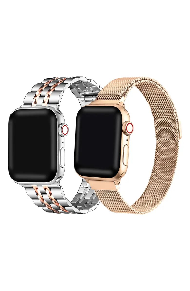 The Posh Tech Assorted 2-Pack Stainless Steel Apple Watch® Watchbands | Nordstrom | Nordstrom