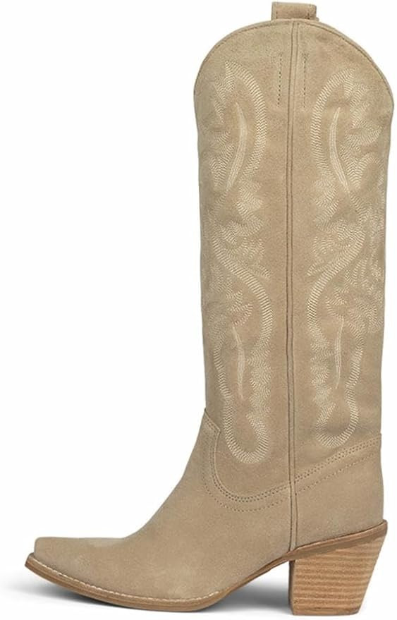 Jeffrey Campbell Rancher-K Boots Beige Suede | Amazon (US)