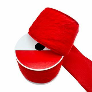 2.5" x 15Ft Red Wired Faux Fur Ribbon by Celebrate It® | Michaels® | Michaels Stores