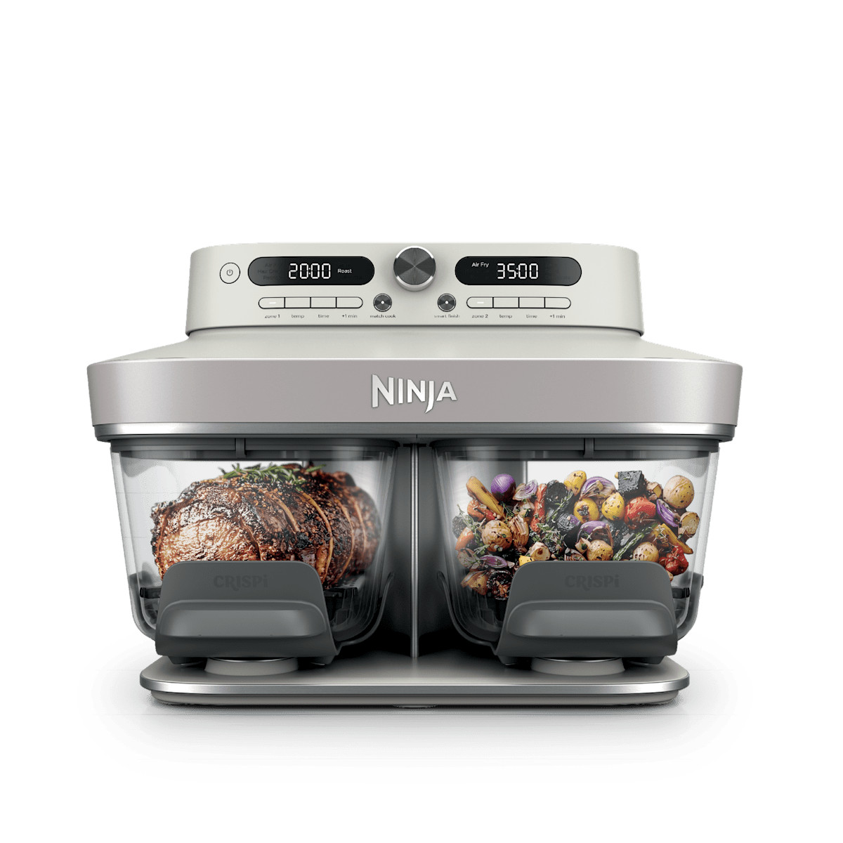 Ninja Crispi DualZone Dual Basket Glass Air Fryer in Bone | DD101IV2 | SharkNinja | SharkNinja