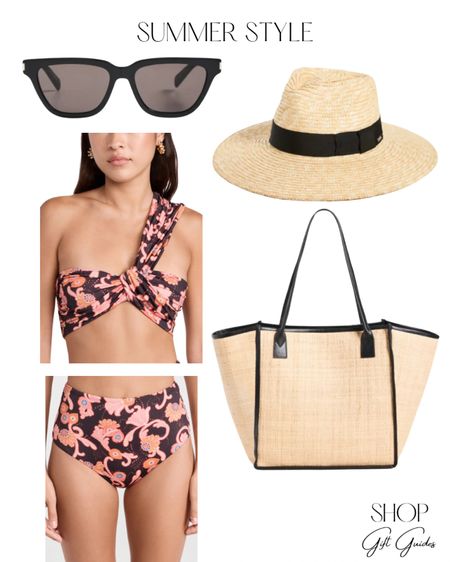 Hot mom Summer style guide ☀️

Swim wear, two piece high waisted swimsuit, beach wear, beach weather, beach outfit, beach bag, beach tote, summer tote bag, beach hat, summer hat, sun hat, rectangular sunglasses, elegant style, sophisticated fashion 
