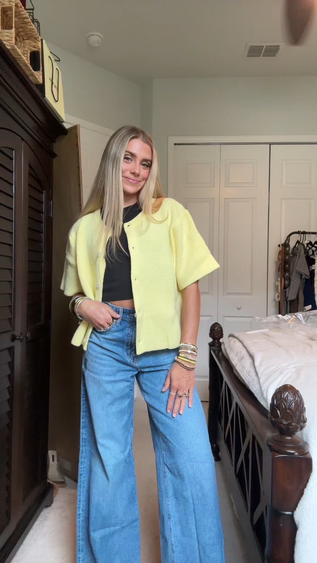 Amazon Women Knitted Crop Cardigan Shirt Short Sleeve Button Down Ribbed Knit Crop Top Y2k Girls Outwear Top Tee Shirt size small. Yellow cardigan! Short sleeve cardigan  

#LTKWatchNow #LTKFindsUnder50 #LTKSaleAlert