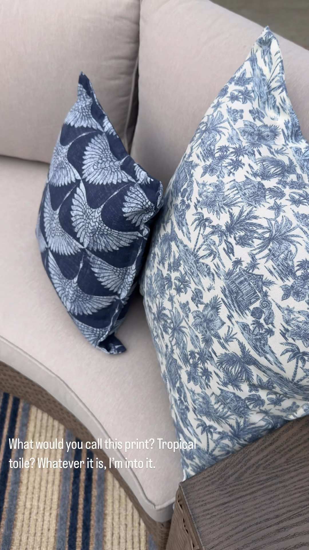 These outdoor pillows! I love the tropical toile print… I guess that’s what you’d call it? 

#LTKSeasonal #LTKStyleTip #LTKHome