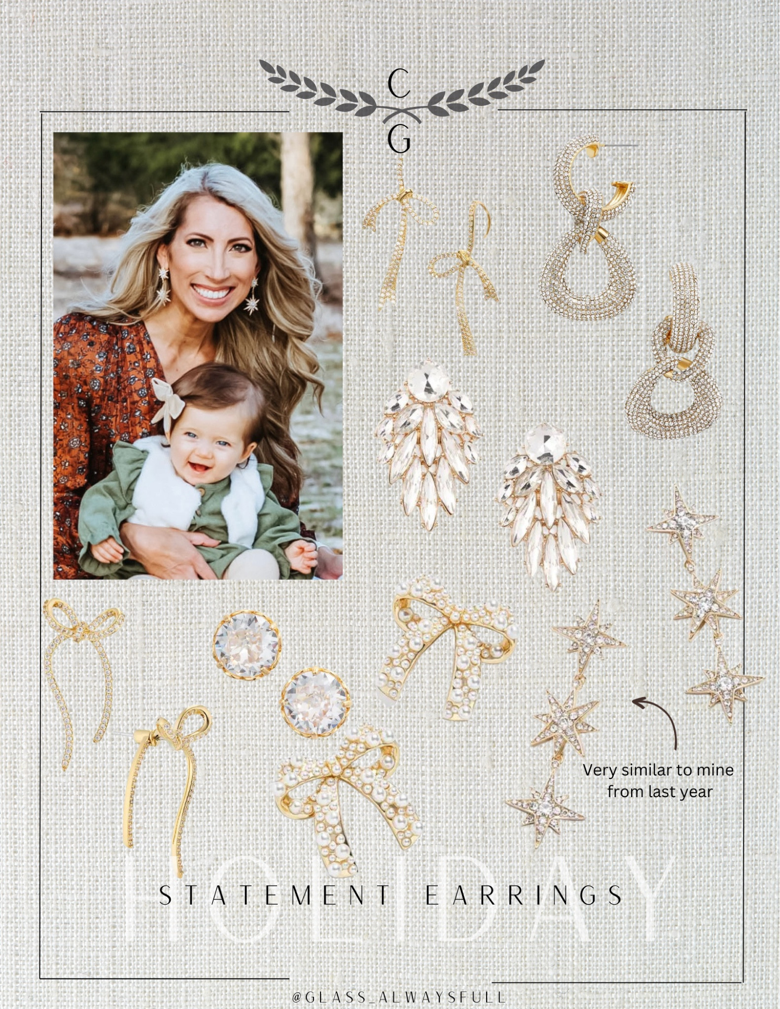 Love these statement earrings for the holiday! Holiday earrings, statement earrings, bow earrings, gifts for her, gift guide, Christmas, holiday party, holiday outfit. Callie Glass @glassalwaysfull

#LTKGiftGuide #LTKHoliday #LTKSeasonal