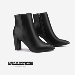 DREAM PAIRS Women's Chunky High Heel Ankle Booties | Amazon (US)