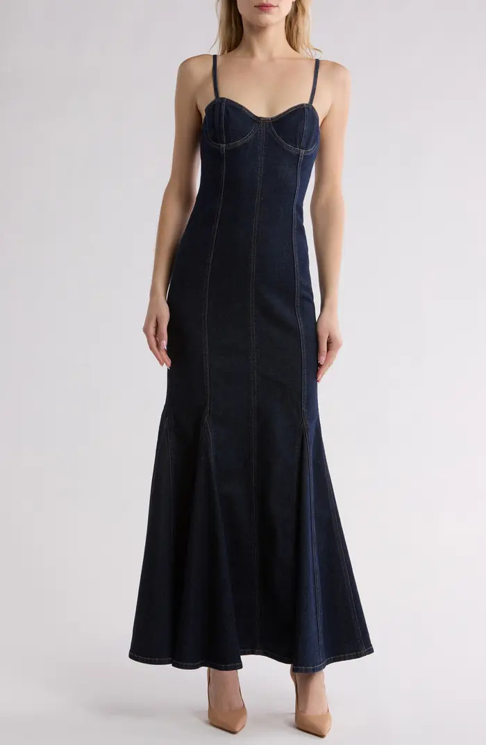 Natacha Godet Denim Maxi Dress | Nordstrom Rack
