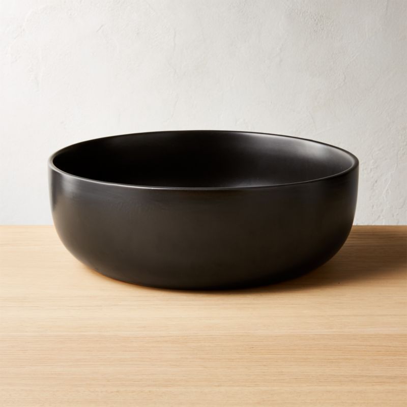 Crisp Modern Matte Black Serving Bowl + Reviews | CB2 | CB2