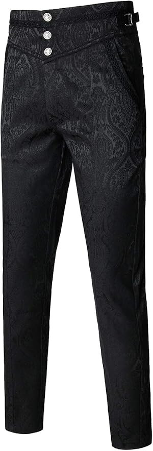 VATPAVE Mens Gothic Pants Cosplay Costume Trousers Steampunk Victorian Pants | Amazon (US)