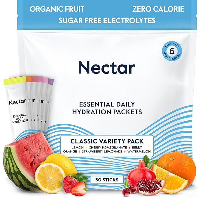 Nectar Hydration Packets - Electrolytes Powder Packets - Sugar Free & 0 Calorie - Organic Fruit L... | Amazon (US)