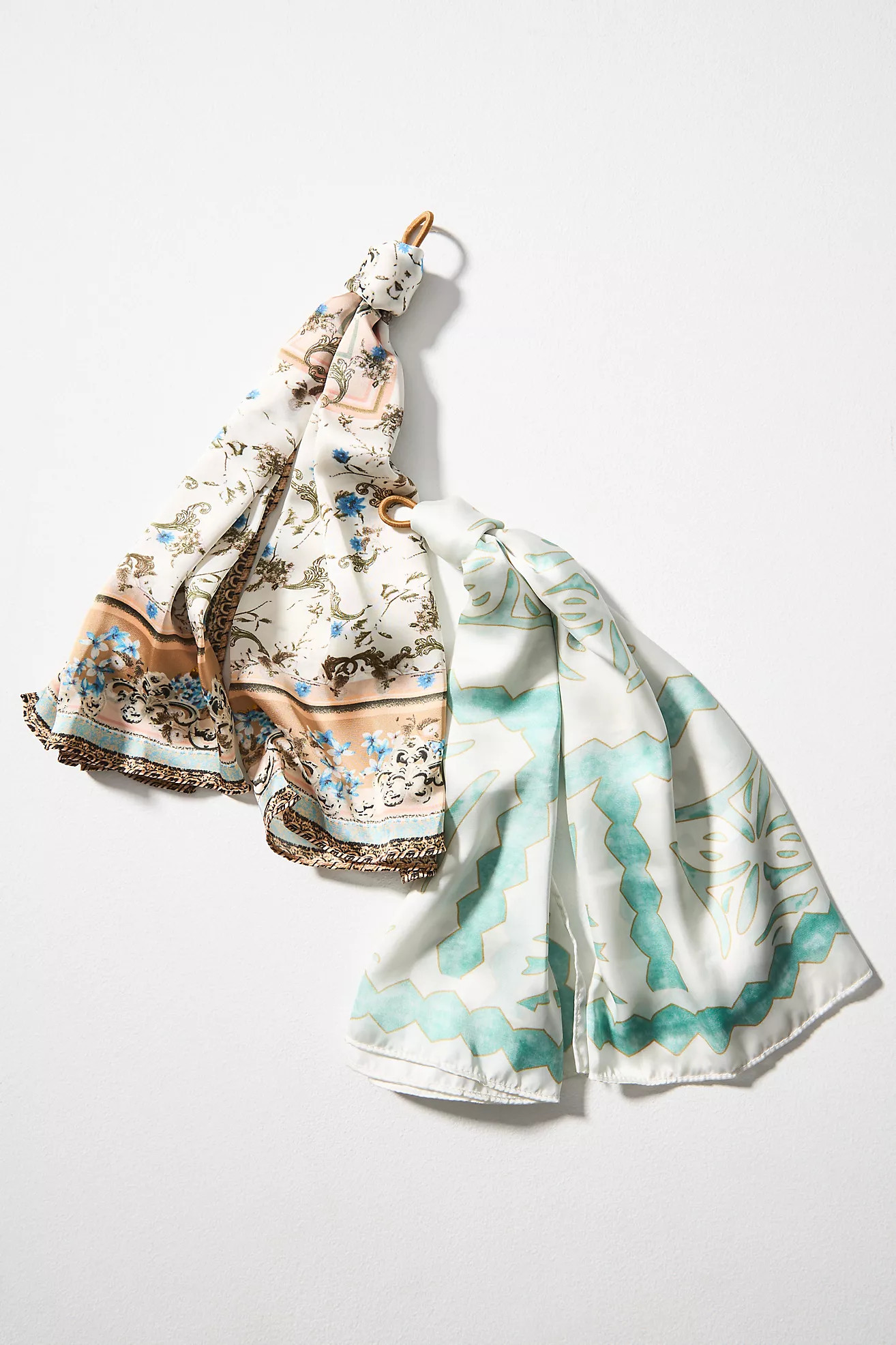 Wallpaper Floral Hair Scarves, Set of 2 | Anthropologie (US)