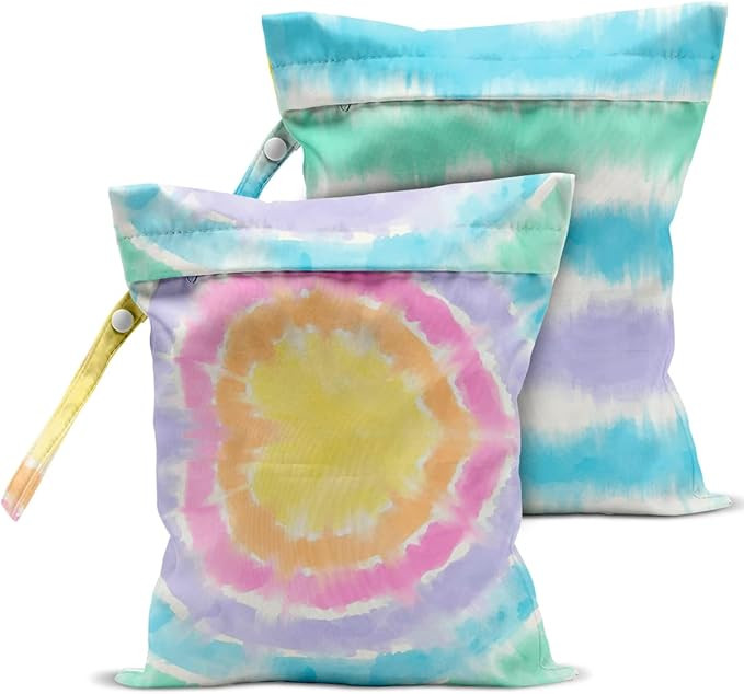 2 Pcs Wet Bag, Wet Dry Bag, Wet Bag for Swimsuit, Travel, Beach, Pool, Diapers, Dirty Yoga Gym Cl... | Amazon (US)