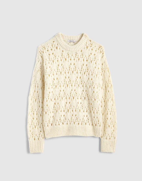 Pointelle-Stitch Drop-Shoulder Sweater | Madewell