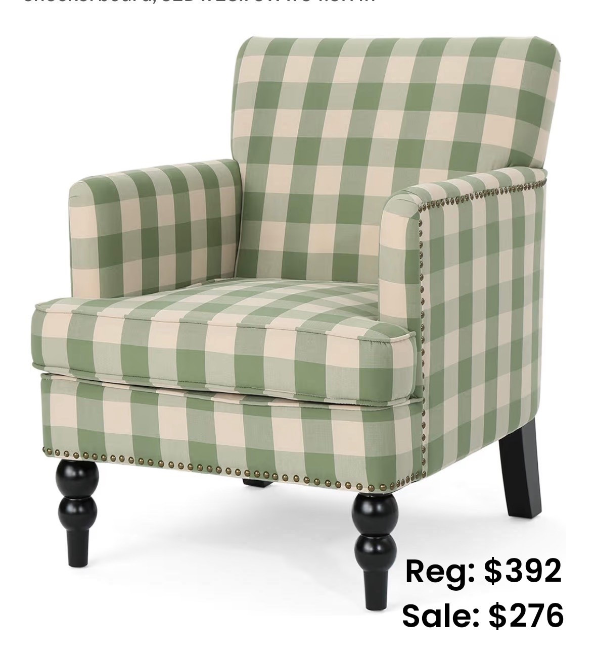 Give me all the buffalo check. Look at this upholstered armchair with nail head trim. I love the green check because it is timeless and so versatile. It’s currently on sale!!! 

#LTKSeasonal #LTKHome #LTKSpringSale