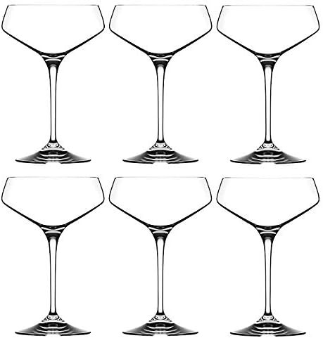 RCR Cristalleria Italiana Aria Collection 6 Piece Crystal Wine Glass Set (Champagne Coupe (11.25 ... | Amazon (US)