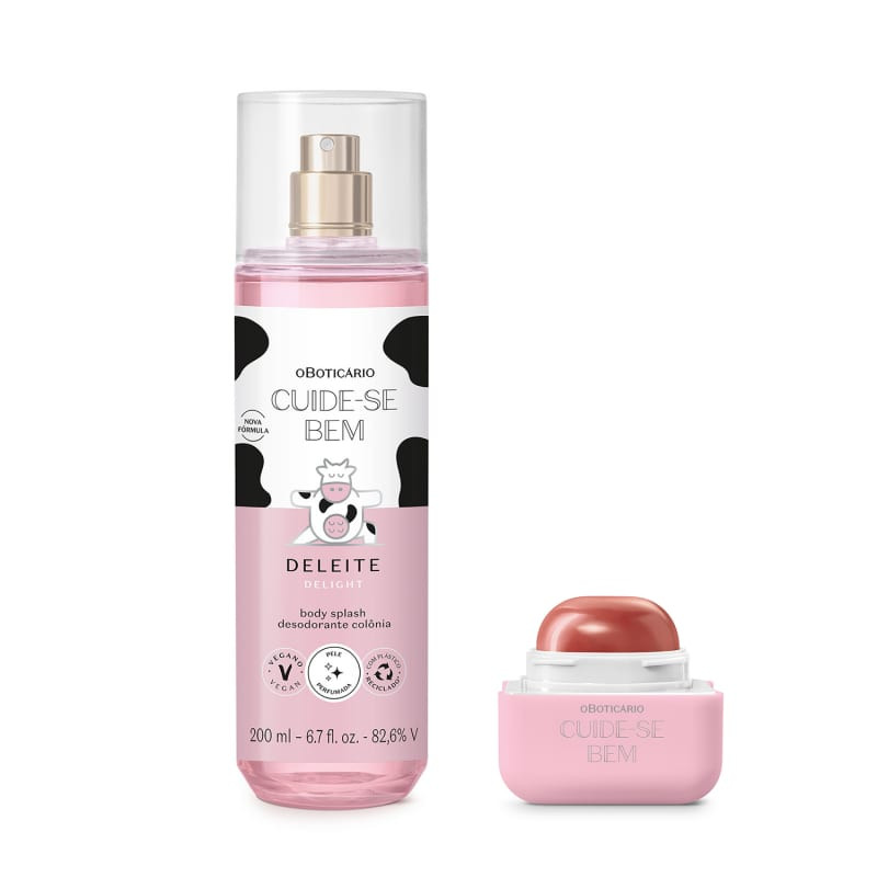 Combo Cuide-se Bem Deleite: Body Splash O Boticário 200ml + Hidratante Labial Rosa Quem Disse, B... | oBoticario (BR)