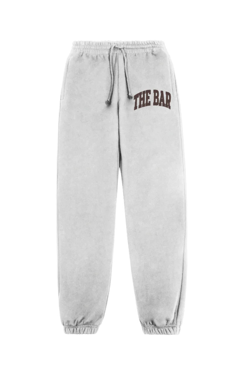VARSITY SWEATPANTS LT HEATHER GREY/CHOCOLATE | The Bar