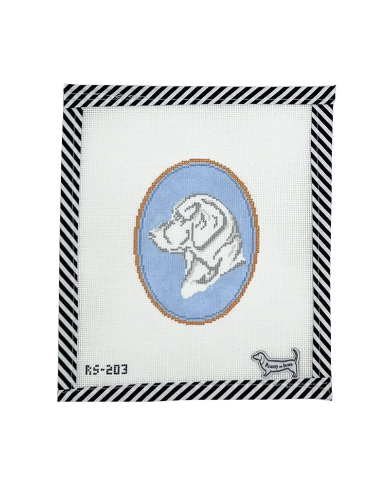 The Labrador Retriever Cameo | Atlantic Blue Canvas