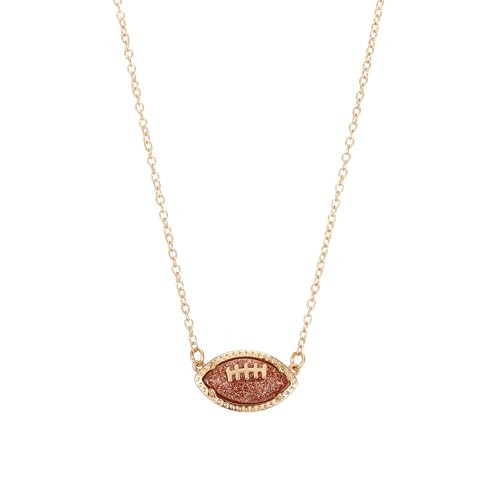 GREICHFAN Football Necklace for Women Sports Game Day Necklace Sports Fan Necklaces Accessories | Amazon (US)