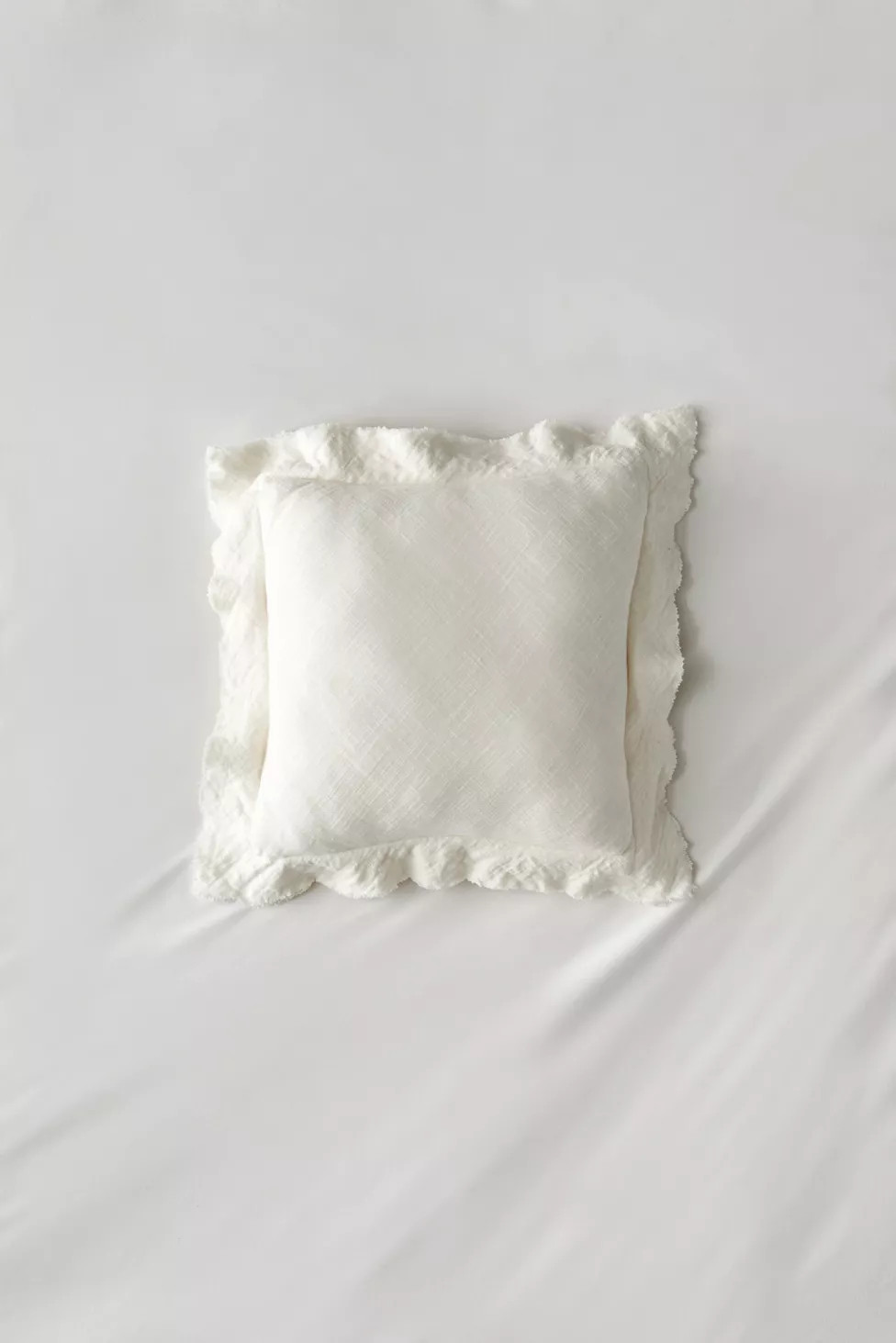Cozy Slub Raw Edge Throw Pillow | Urban Outfitters (US and RoW)