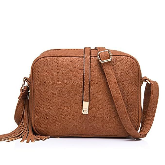 Realer Crossbody Bags for Women Small Shoulder Bag with Tassel Purse | Amazon (US)