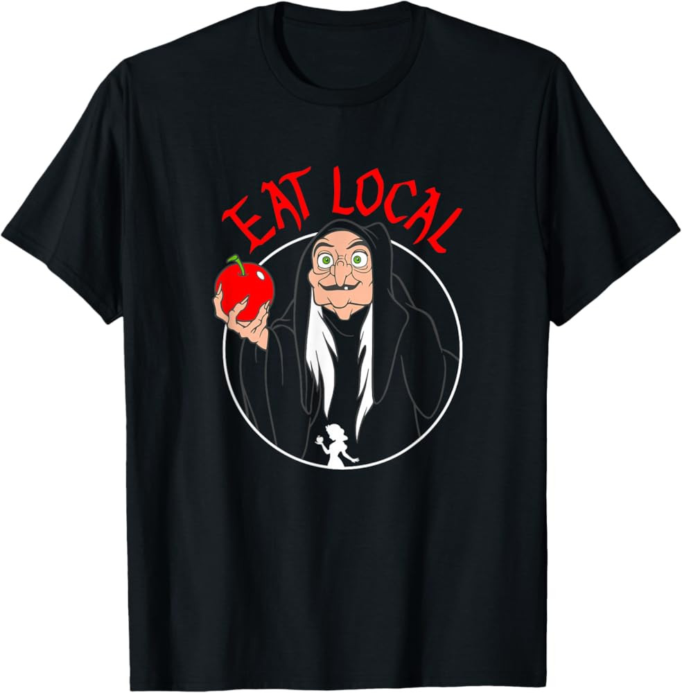 Disney Snow White Evil Queen Apple Eat Local T-Shirt | Amazon (US)