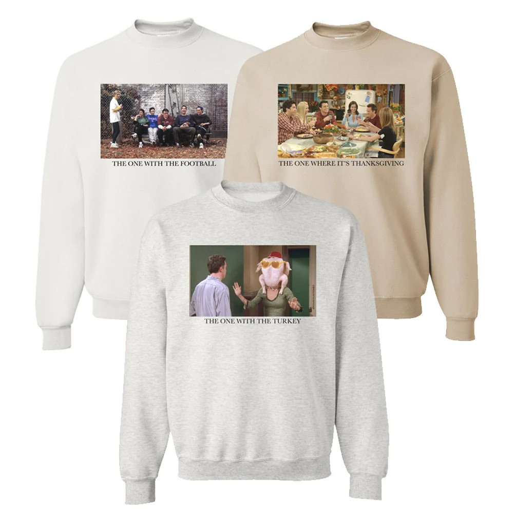 'Friends Thanksgiving Scenes' Crewneck Sweatshirt | United Monograms