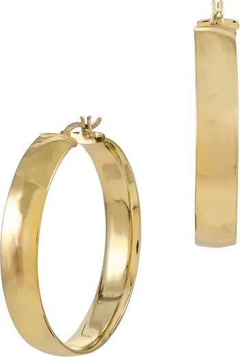 18K Gold Plated Sterling Silver Hoop Earrings | Nordstrom Rack