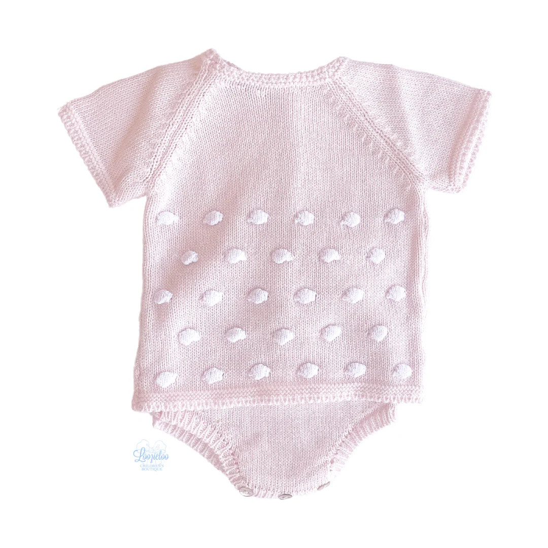 Bauble Knitted Set in Pink | Loozieloo