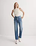 The Perfect Vintage Straight Jean in Becker Wash: Button-Front Edition | Madewell