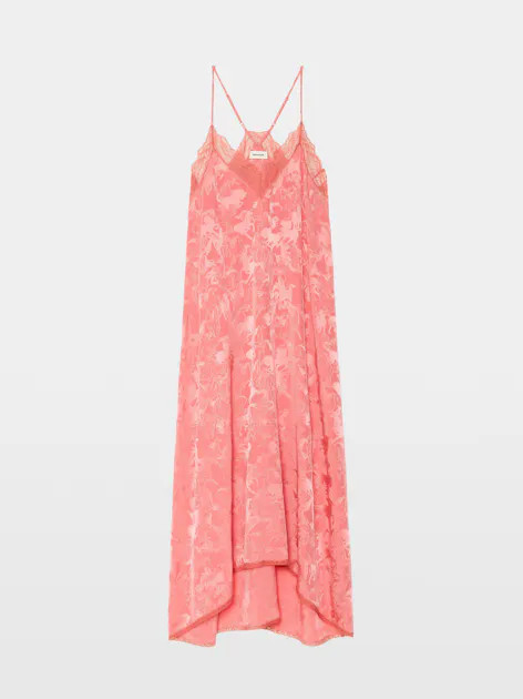 Robe Risty En Soie Rose Avec Motif Jacquard | Zadig&Voltaire | Zadig & Voltaire (FR)