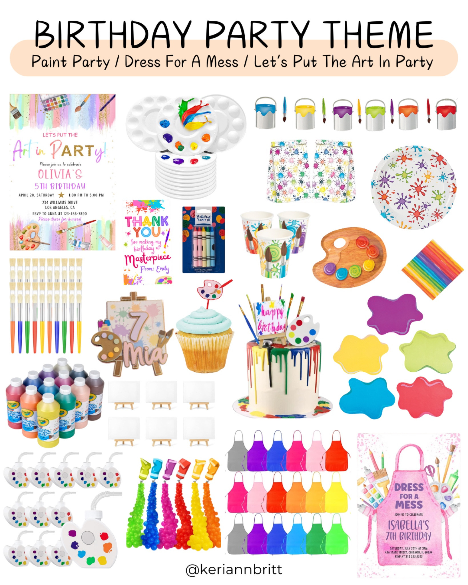 Birthday Party Theme - Let’s Put The Art in Party

Kids birthday party theme / birthday party / party theme / birthday idea  / party decorations / 3 year old birthday / boy birthday party / girl birthday party / 4 year old birthday / 5 year old birthday / 6 year old birthday / 7 year old birthday / 8 year old birthday / 9 year old birthday / dress for a mess / art party / painting party / paint party / art birthday 

#LTKKids #LTKParties